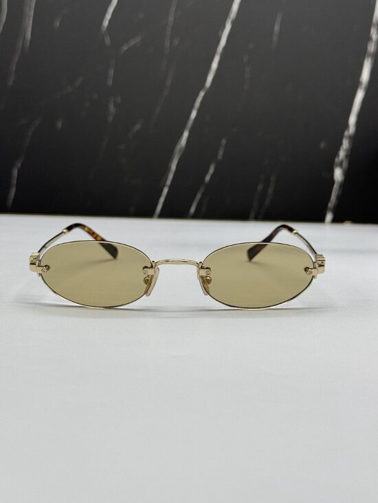 NEW MIU MIU MUA54S ZVN10R OVAL CREAM GOLD SUNGLASSES MIU MIU MU A54S ZVN10R main image 13